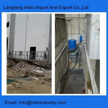 Building facade maintenance 7.5meters ZLP800 electric hoist motor suspended platform