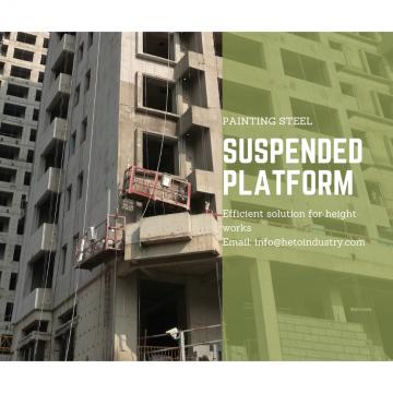 Galvanized steel adjustable suspended working platforms for building cleaning