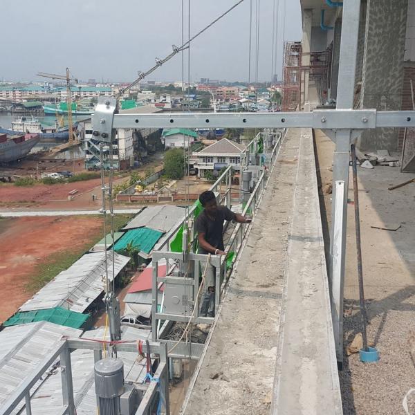 Parapet clamp temporary gondola system for building maintenance #1 image